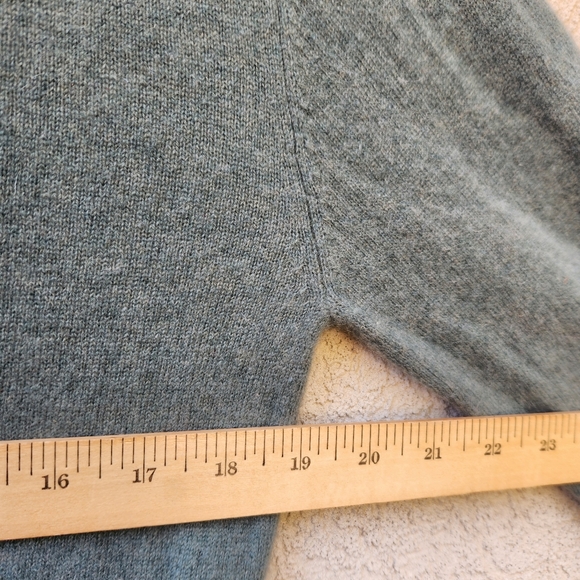 MAGASHONI Women's Sweater Large Green 100% Cashmere Quiet Luxury Lightweight - Picture 6 of 8